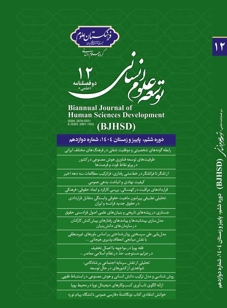 انتشار دوازدهمین شماره مجله توسعه علوم انسانی