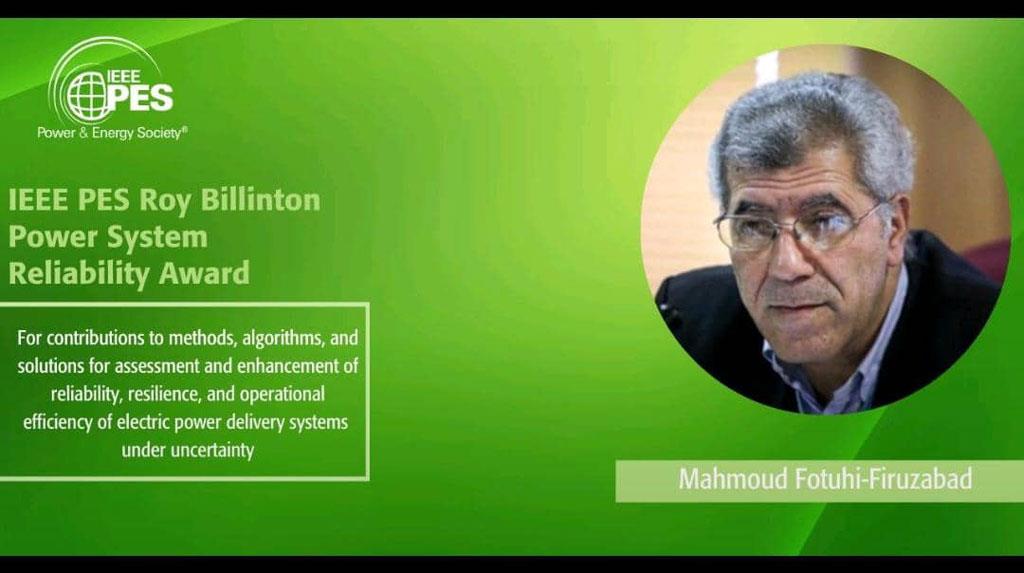 Prof. Mahmoud Fotuhi Firuzabad Receives IEEE PES 2025 Award