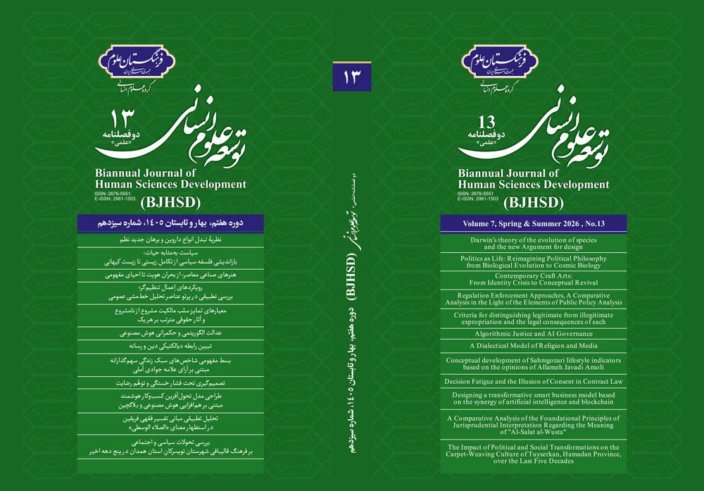 سیزدهمین شماره مجله توسعه علوم انسانی منتشر شد