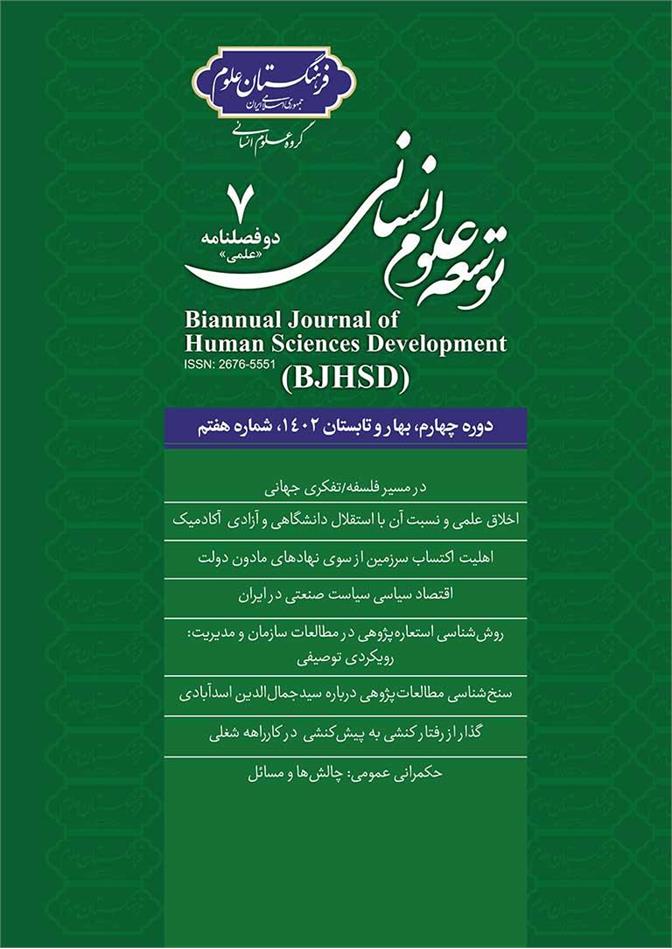 هفتمین شماره مجله توسعه علوم انسانی منتشر شد
