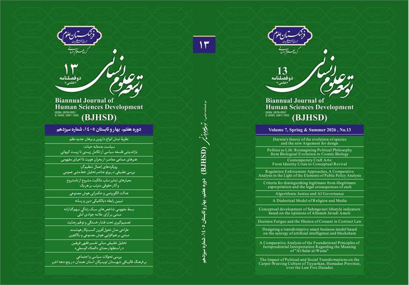 سیزدهمین شماره مجله توسعه علوم انسانی منتشر شد